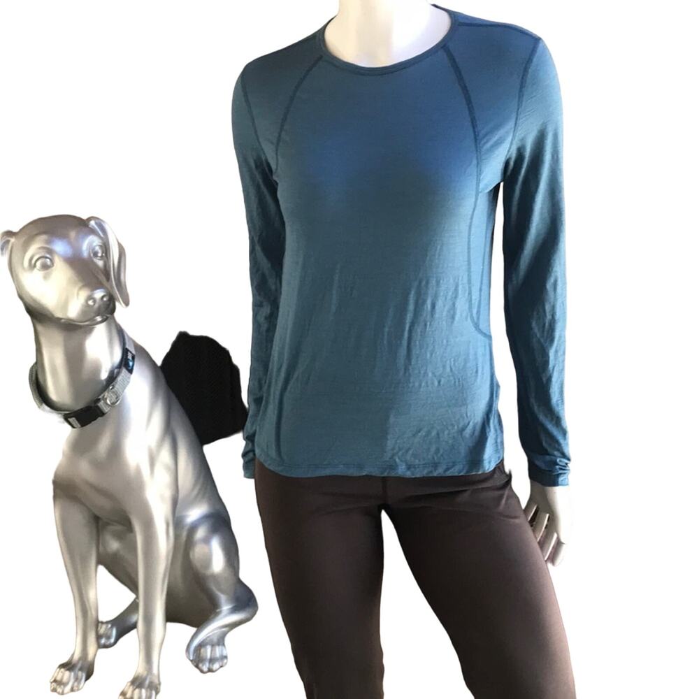 Go Lite Blue Long Sleeve Lightweight Athletic Hiking Shirt Women's Size Small